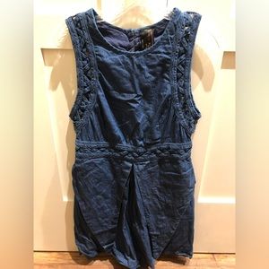 Chambray dress with beautiful braided detailing in back